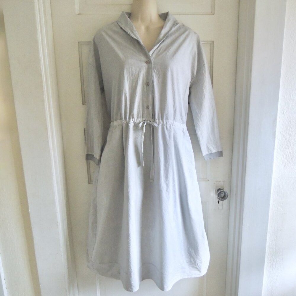 H + Hannoh Wessel Blue Oversized Lagenlook Drawstring Dress 34